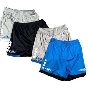 Capelli Sport Womens Athletic Shorts Lot of 4 Blue Black Gray Sz S Rush Soccer